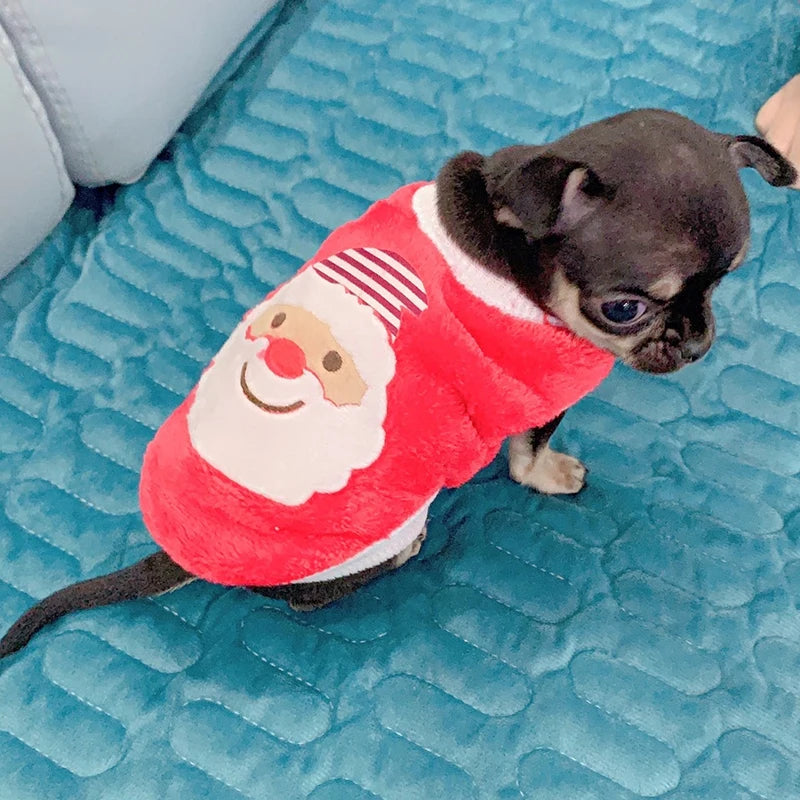 Cute Print Tea Cup Dog Sweater Winter Warm Fleece Pet Clothes for Small Dogs Teddy Chihuahua Puppy Pullovers Mascotas Clothing