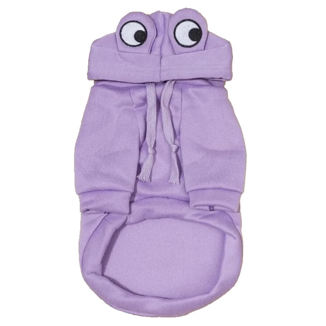 Funny Purple Frog Eye Pet Hoodie, Soft Puppy Sweatshirt for Small Dogs, Chihuahua Yorkie Warm Winter Apparel, Medium