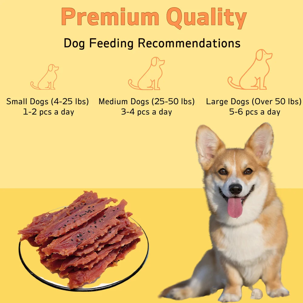 7.05oz/14.11oz(200g/400g) Sesame Duck Jerkey, All Natural Ingredients, Natural Dog Treats, Healthy, Easily Digestible