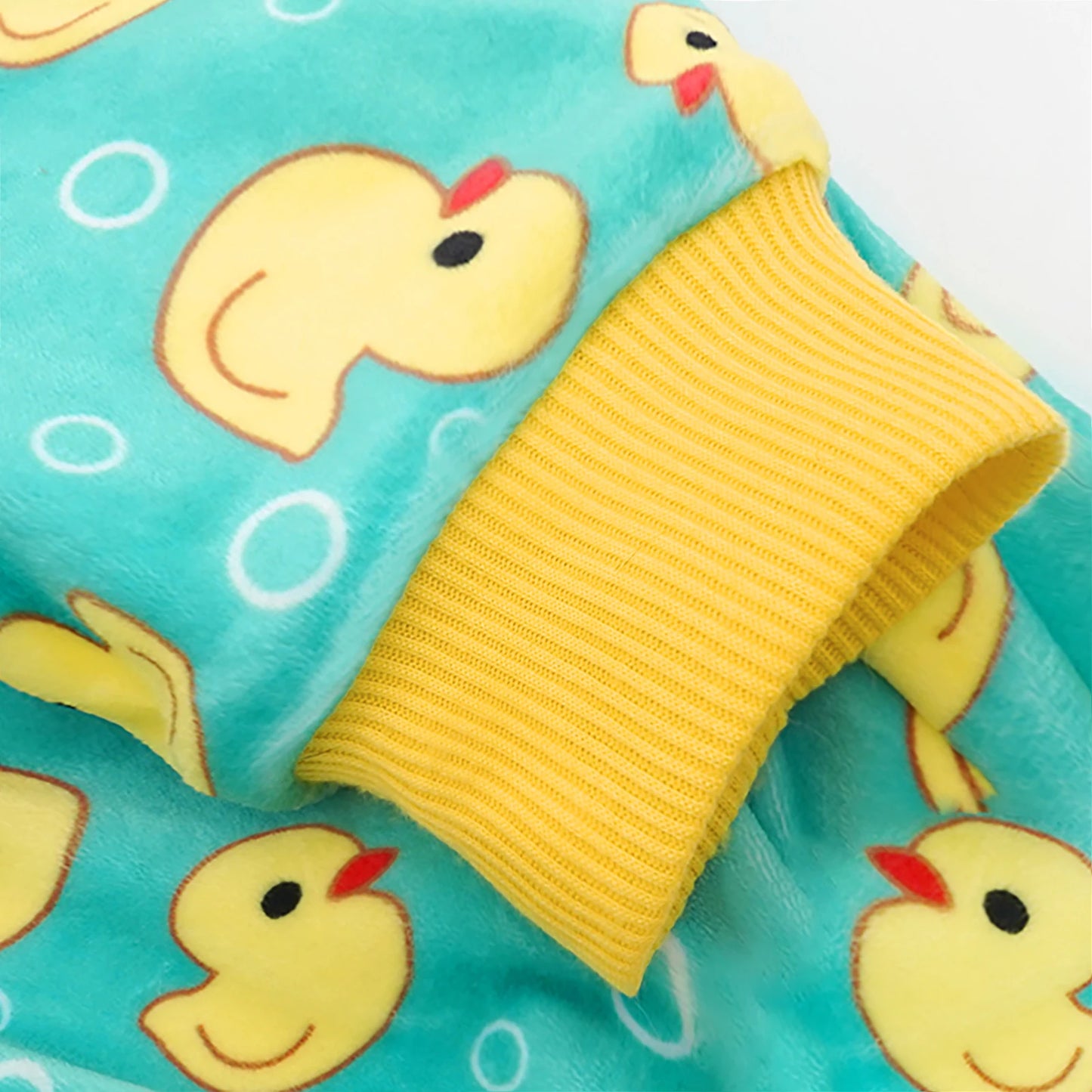 Dogs Pajamas Yellow Duck for Small Dogs Soft Material Stretchable Dog Jammies Cat Pajamas Dog Apparel