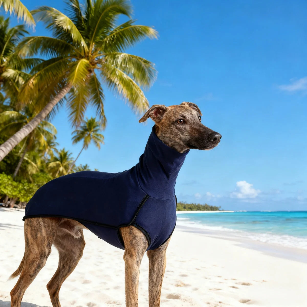Dog Winter Coat Pajamas Onesies Turtleneck Stretch Greyhound Apparel Pet Clothes Coat Outfit for Medium, Large