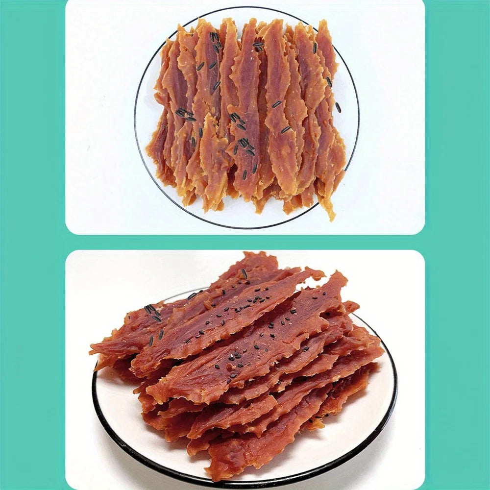 7.05oz/14.11oz(200g/400g) Sesame Duck Jerkey, All Natural Ingredients, Natural Dog Treats, Healthy, Easily Digestible